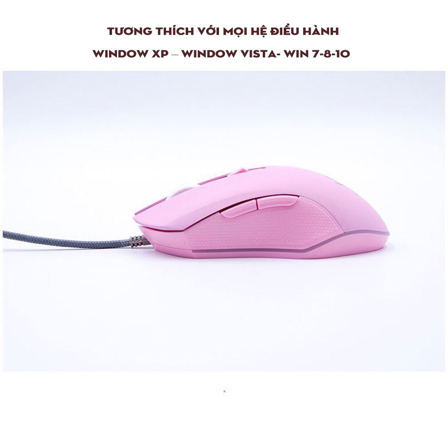 Chuột Gaming HM09 Pink LED RGB - Siêu Phẩm dành cho nữ game thủ