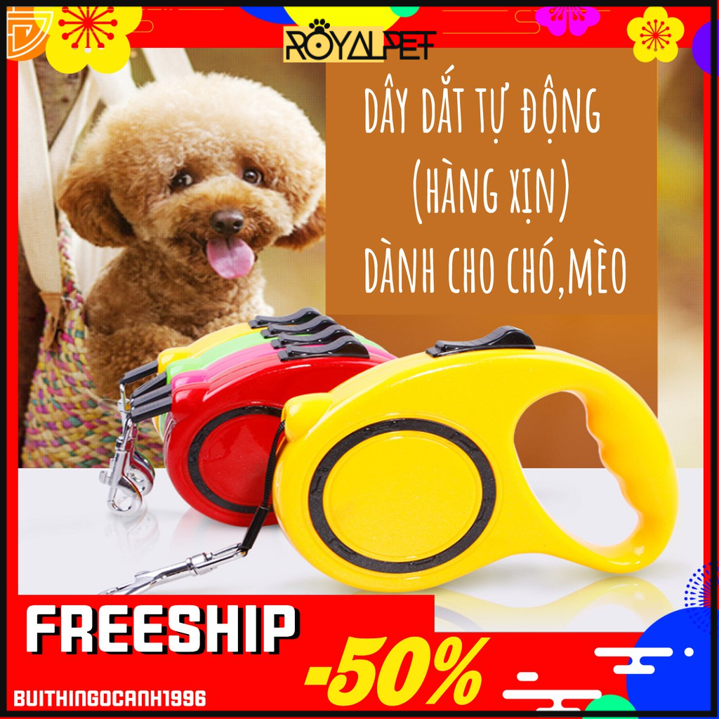 (A006) DÂY DẮT TỰ ĐỘNG HÀNG XỊN CHO CHÓ,MÈO