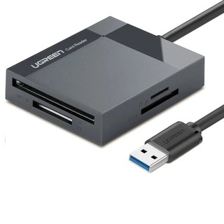 Màu xám đầu đọc thẻ usb 3.0 hỗ trợ thẻ tf/sd/cf/ms ugreen 30335 30333 cr125