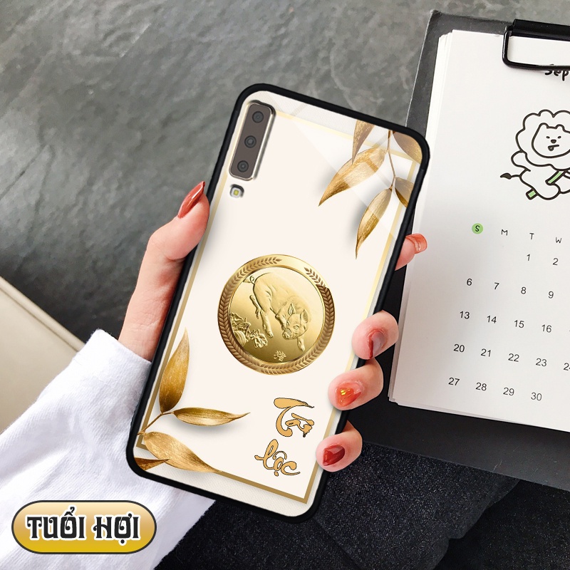 Ốp kính 3D 12 con giáp Samsung Galaxy A7 2018 / A750