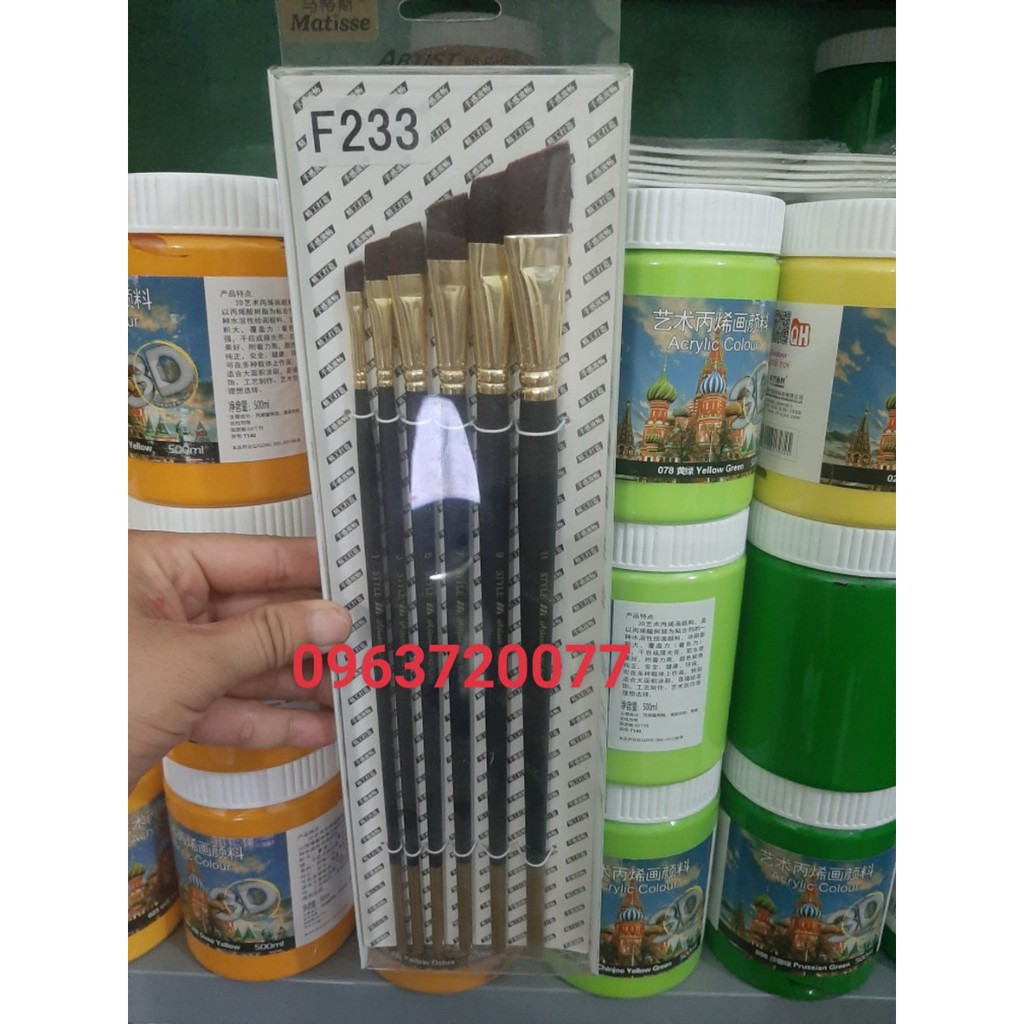 Bút Vẽ Hoa/Bút vẽ đầu tròn F232, Đầu Chéo F233, Đầu Bằng F231