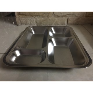 KHAY CƠM PHẦN 4 Ô CẠN INOX