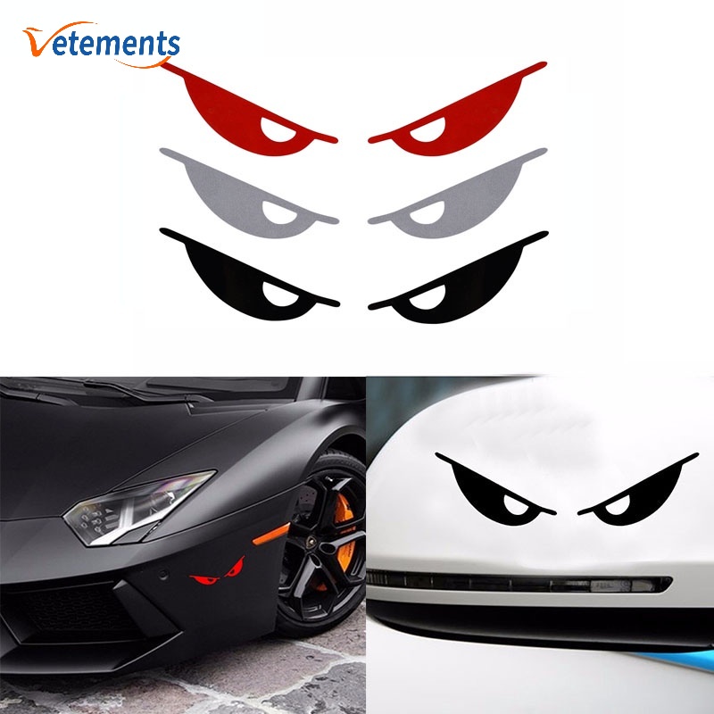 Miếng Dán Hình Đôi Mắt Hoạt Hình Sáng Tạo Trang Trí Xe Hơi DIY