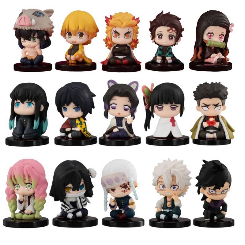 Bộ 5 Mô Hình Nhân Vật Demon Slayer Tanjiro Nezuko Inosuke Zenizu Q Dễ Thương Đồ Chơi Mô Hình Nhân Vật kimetsu no yaiba Ngồi