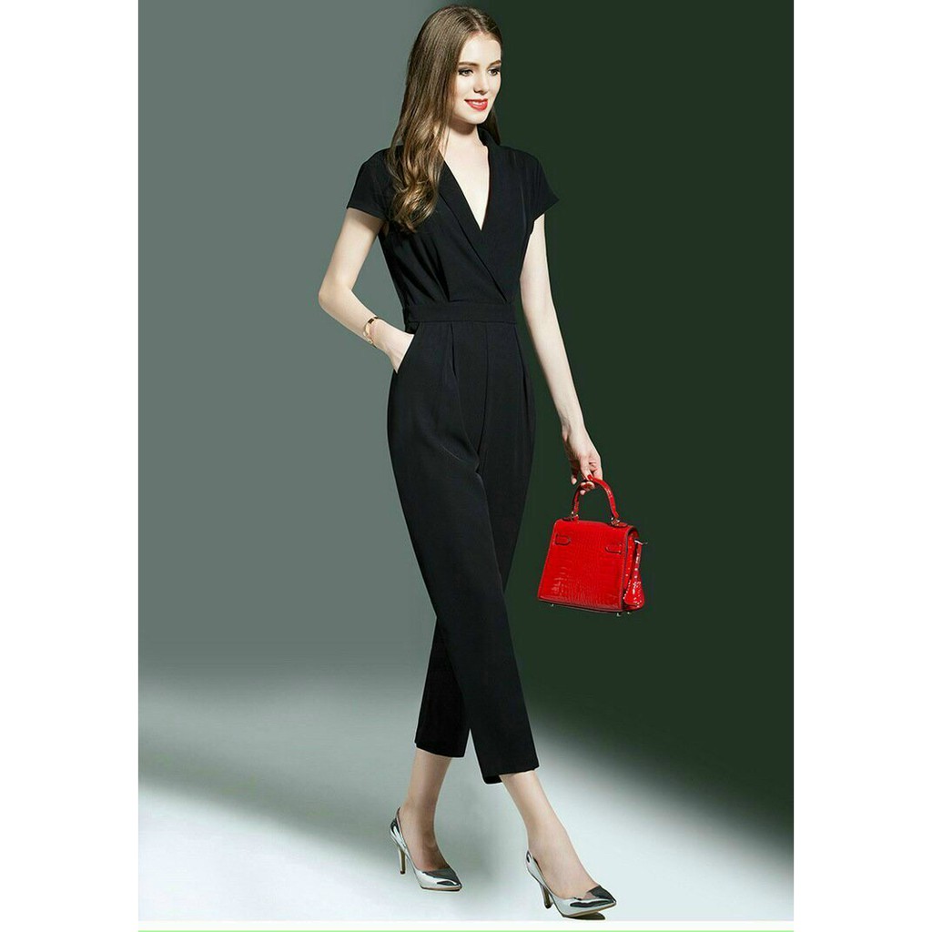 BỘ ĐỒ BAY DÁNG DÀI CỔ V SANG TRỌNG - K182