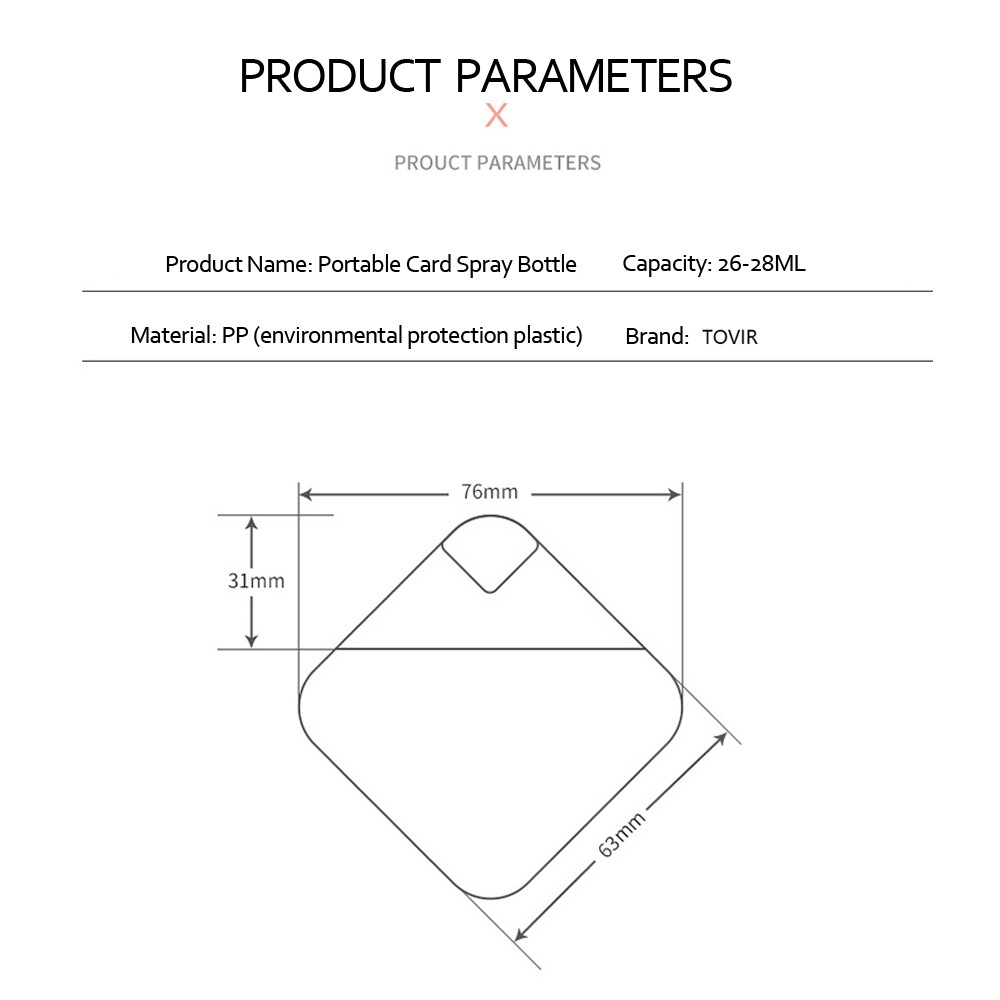 [Hàng mới về] Chai đựng nước hoa dạng xịt thẻ dung tích 28ml nhỏ gọn tiện lợi