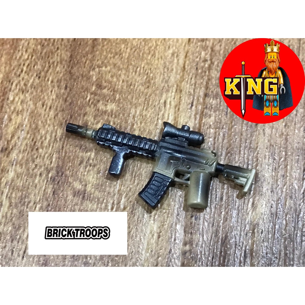 Bricktroops M4 mod 1-camouflage brown Phụ kiện đồ chơi