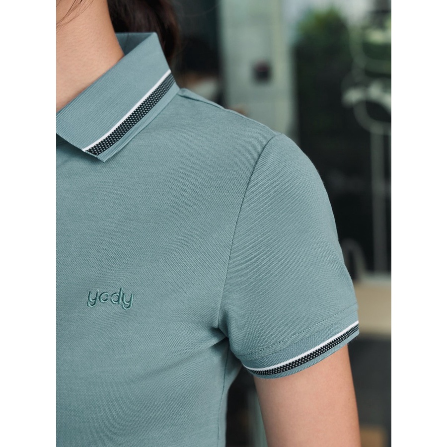 Áo Polo Nữ Sợi Se Phối Nẹp Thoáng Mát Mềm Mịn Dáng Đẹp APN5402