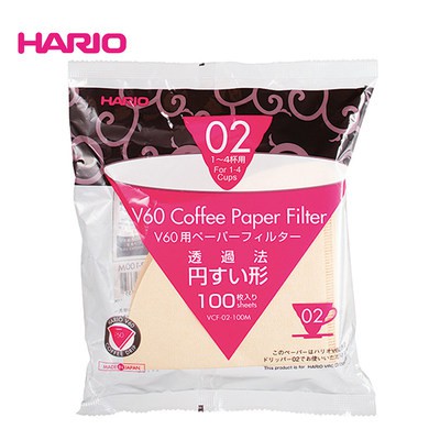 Giấy lọc tay HARIO nhập khẩu Nhật Bản V60 màu gỗ/Trắng (100/gói) số 01 số 02 tùy chọn