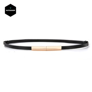 Đai váy thắt lưng nữ Nutushop kiểu dáng thời trang cá tính chất liệu da thật bản nhỏ hàng cao cấp NT287