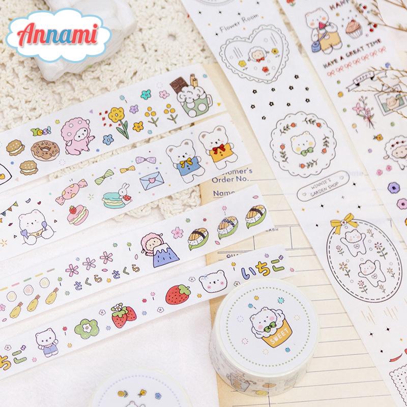 Annami Masking Tape Lovely Bear Washi Tape DIY Scrapbooking Decor Stationery