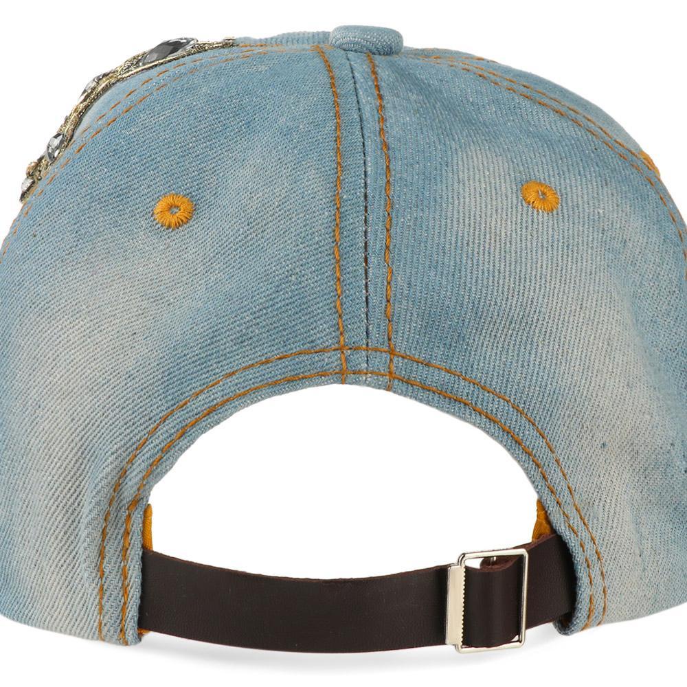 OKDEALS Mũ Lưỡi Trai Đính Đá Phong Cách Cao Bồi