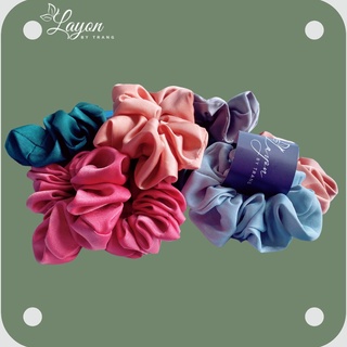 Dây chun buộc tóc Scrunchies lụa nhung Handmade by Layon