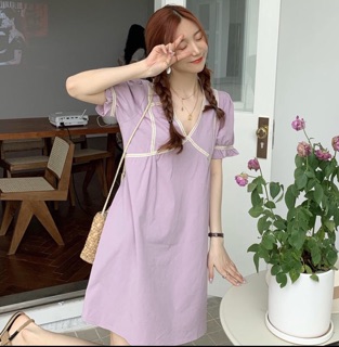 [Sẵn] Váy suông Quảng Châu 2 màu, đầm nữ đẹp