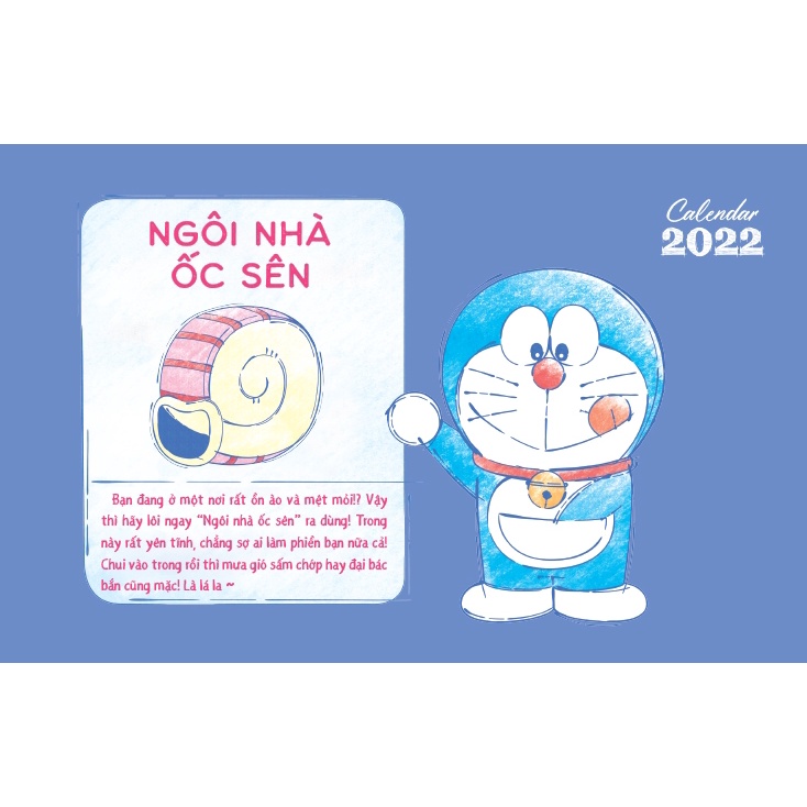Lịch để bàn Doraemon 2022 - Tặng kèm 1 bảng Sticker - NXB Kim Đồng