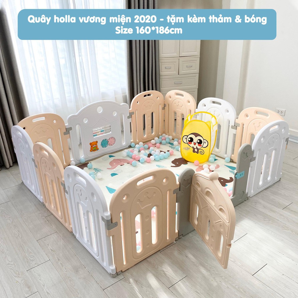 Quây Bóng Holla ( Tặng kèm thảm + bóng + rổ )