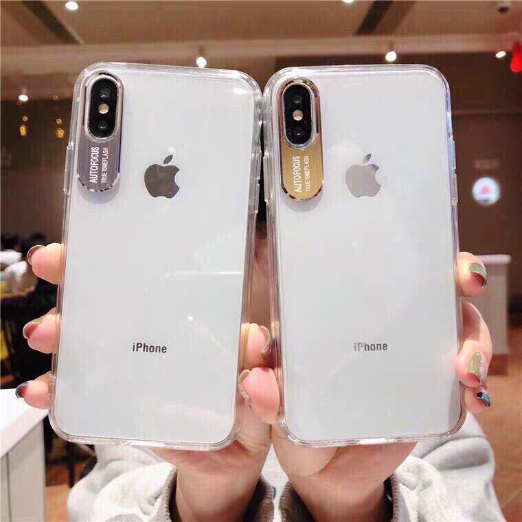 Ốp lưng iphone Auto Focus cho tất cả các dòng iphone bảo vệ camera, trong vắt viền dẻo không bao giờ lo ố vàng