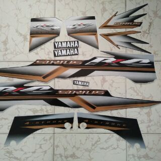 Bộ tem xe yamaha virus RC đen bạc