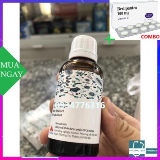Combo Bedipanten 100mg +  Dung dịch bôi giảm mụn N o vo linda (lọ 30 ml)