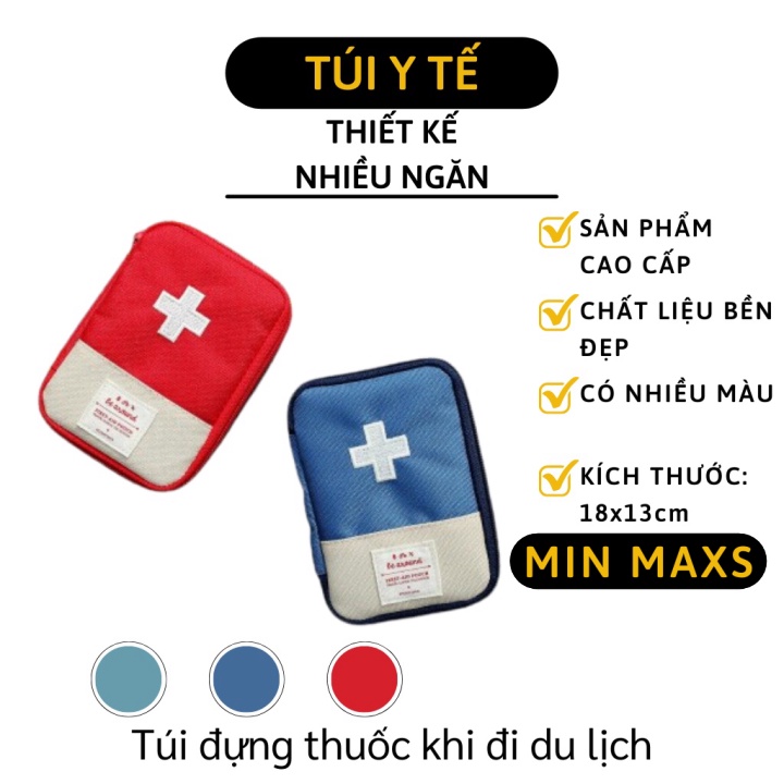 Túi Đựng Thuốc - Túi Đựng Dụng Cụ Y Tế Nhỏ Gọn, Mang Đi Du Lịch, Bảo Quản Thuốc 7606 [MINMAXS]