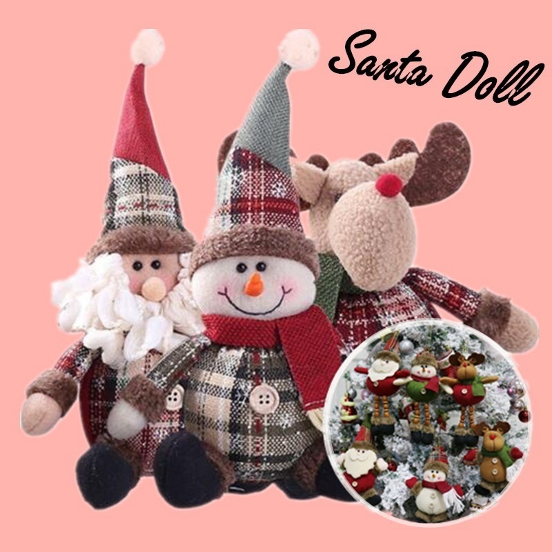 Thú Nhồi Bông Hình Ông Già Noel / Người Tuyết / Tuần Lộc Dễ Thương Trang Trí Giáng Sinh / Năm Mới