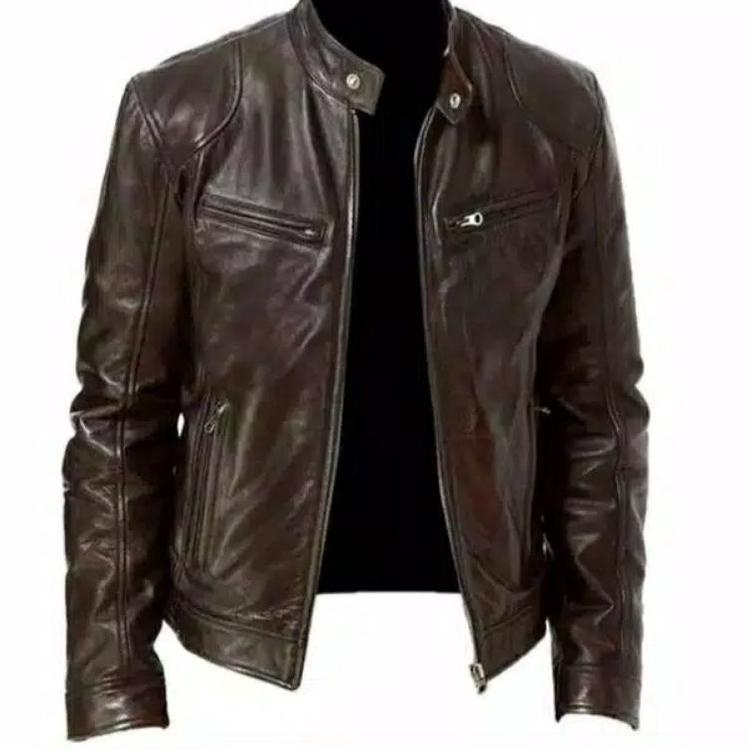 Áo Khoác Da Cao Cấp Màu Nâu ARL 033 RFLA Ariel NoAh 90 244 Dành Cho Nam
