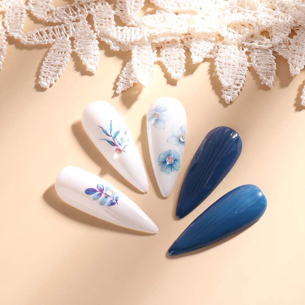 Miếng Dán Trang Trí Móng Tay Hình Lá Và Bướm 3D Sáng Tạo