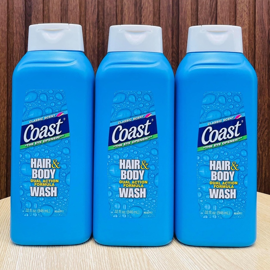 Sữa Tắm Nam Coast Hair and Body Wash 532ml Mỹ 2in1 Sữa Tắm Gội