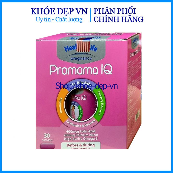 Vitamin Cho Mẹ Bầu Promama IQ- Hộp 30 viên bổ sung vitamin và dưỡng chất cần thiết cho phụn nữ mang thai