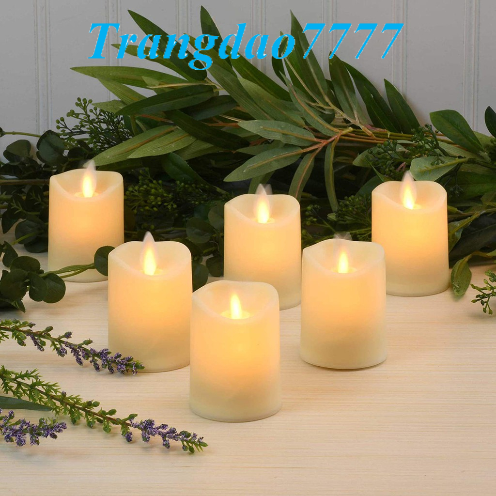 1 Cây Nến Sáp Điện Tử Đèn Led Tim Lắc Size 7*5CM Trang Trí Lễ Tiệc Thờ Cúng Lễ Vu Lan Candle Led Light