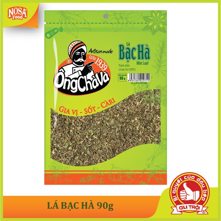 Lá Bạc Hà Ông Chà Và 90gr (Mint Leaf) - 100% Lá Bạc Hà Sấy Khô - Xuất Xứ Ai Cập