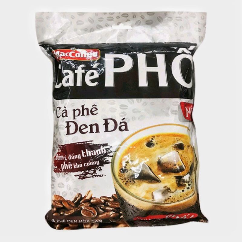Cà Phê Phố Đen Đá Bịch 35 Gói 560g - Chính Hãng Mac Coffee