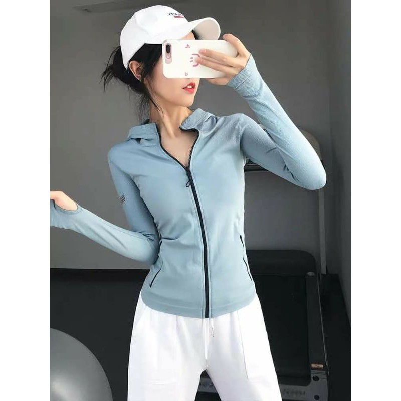 [Hàng Cao Cấp] Áo Khoác Thể Thao Nữ PQ Hàng Nhập. Áo Khoác Nhẹ Tập Gym, Yoga