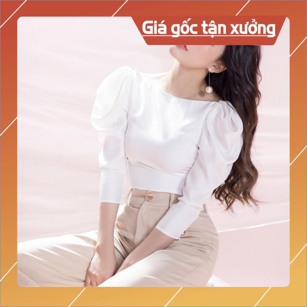 [Hàng Chất Lượng] (Ảnh Thật) Áo Lụa Tay Phồng Vai Đính Châu | BigBuy360 - bigbuy360.vn