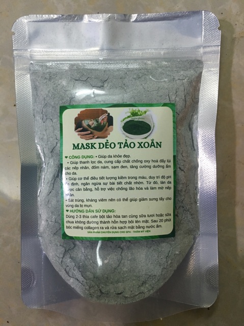 1kg Bột Mask Dẻo Tảo Xoắn Spirulina handmade