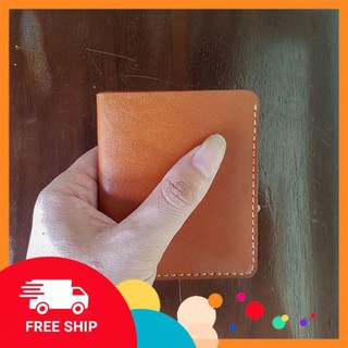 Bóp nam - da bò thật - đồ da thủ công - màu vàng bò bv0067 - atshop2