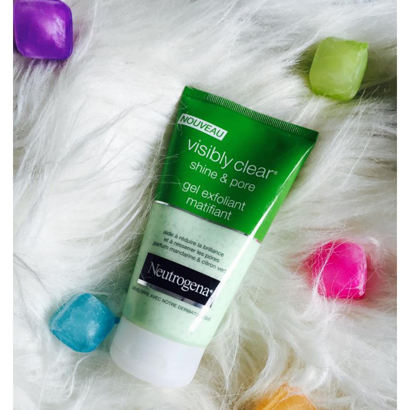 Sữa rửa mặt tẩy da chết Neutrogena Visibly Clear Shine & Pore Gel Exfoliant Matifiant