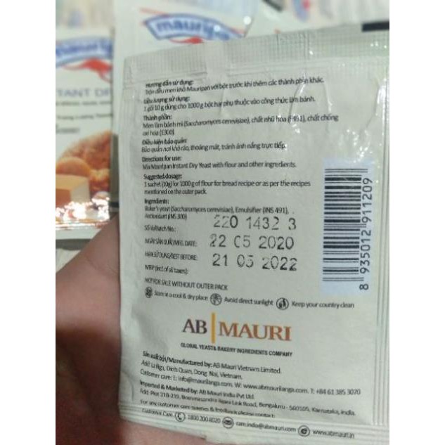 MEN INSTANTMAURI,MEN BÁNH MÌ 🥖/ BÁNH BÒ/ / PIZZA...ĐỂ LÀM CÁC LOẠI BÁNH NGON.