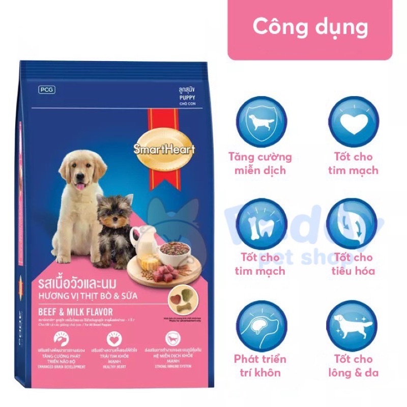 Thức Ăn Hạt Smartheart Puppy Dành Cho Chó Con 3kg - Mixo Pet Town