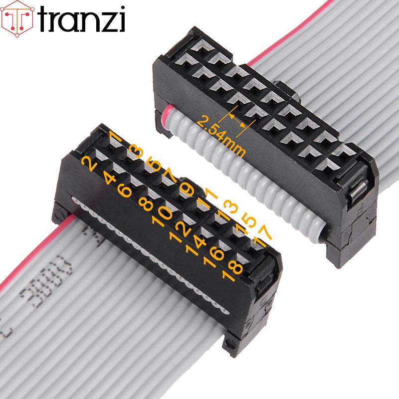 Dây cắm header 2.54mm IDE IDC 2x9P 25cm dập 2 đầu - túi 1 cái