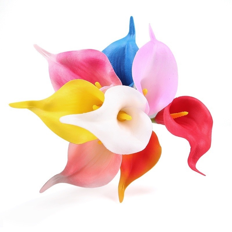 Set 10 Hoa Calla Lily Nhân Tạo 38cm Dùng Để Trang Trí Tiệc Cưới