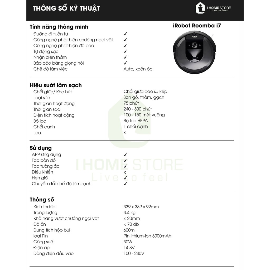 Robot Hút Bụi, Lau Nhà Roomba i7 15640 Vacuum