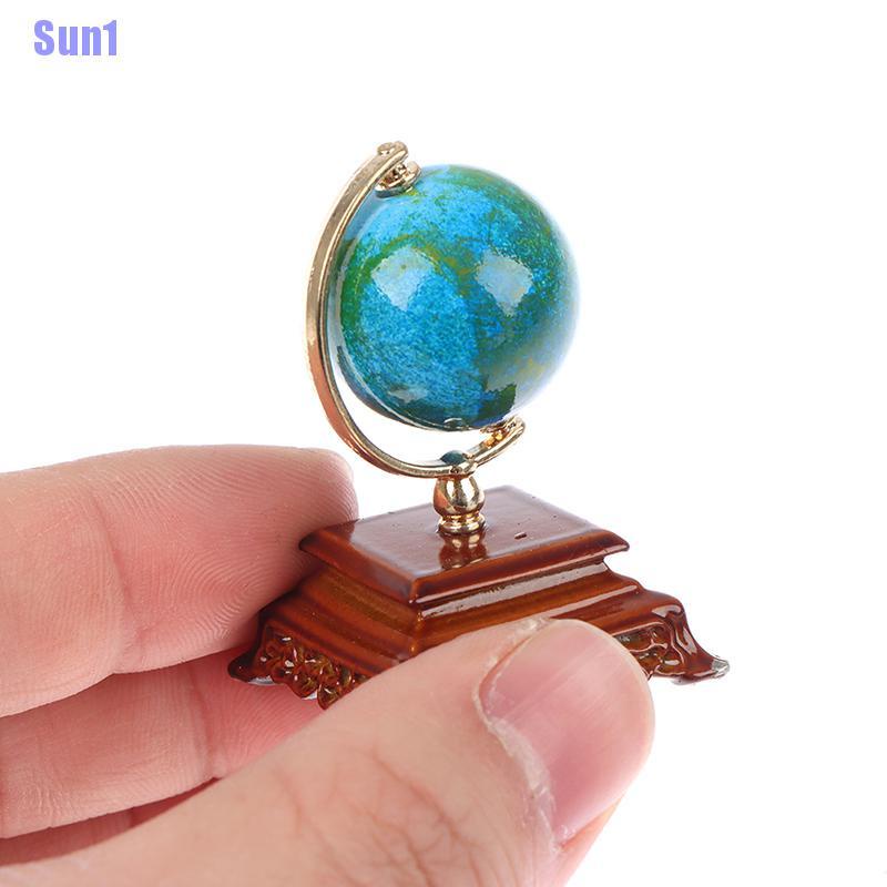 1 quả địa cầu kim loại mini 1:12 cho nhà búp bê