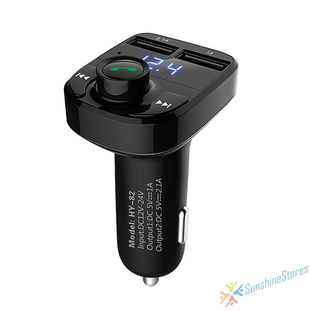 Tẩu Sạc Xe Hơi Hy-82 Hai Cổng Usb Bluetooth Rảnh Tay Mp3