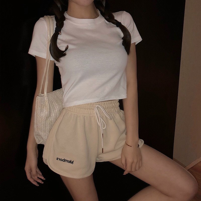 Quần Short nữ thể thao thun da cá năng động MEMBORS Freesize dưới 55kg Molly Fashion