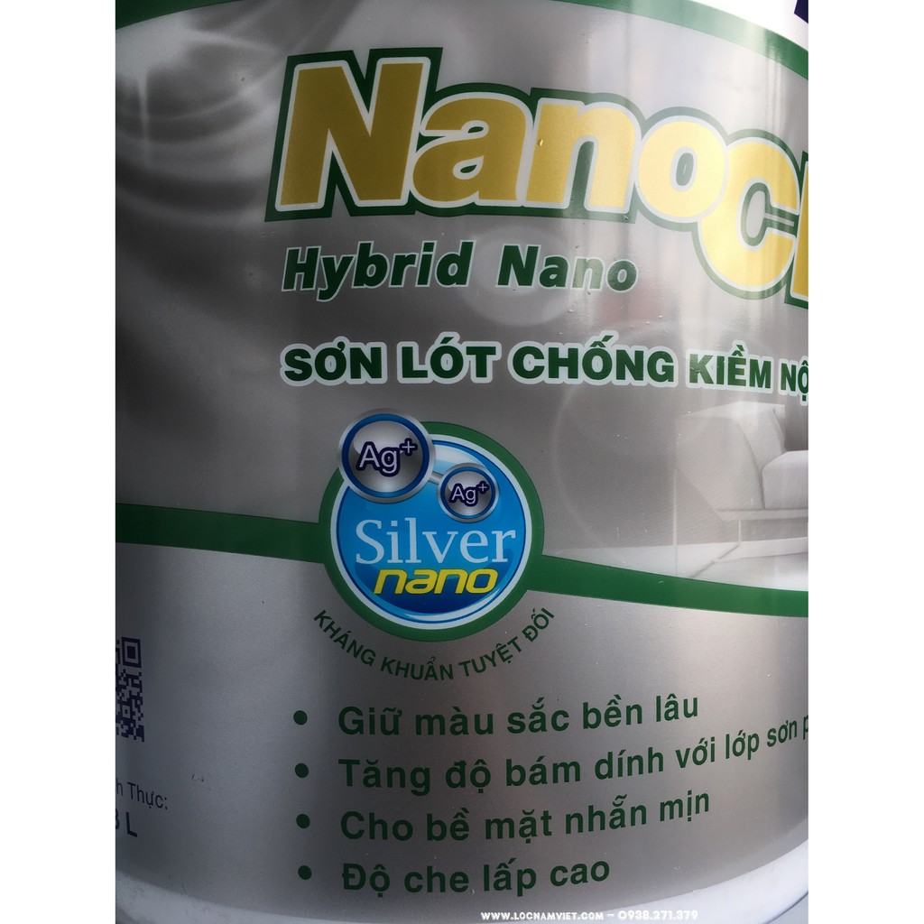 Sơn lót chống kiềm Nội thất Toa Nanoclean 18L