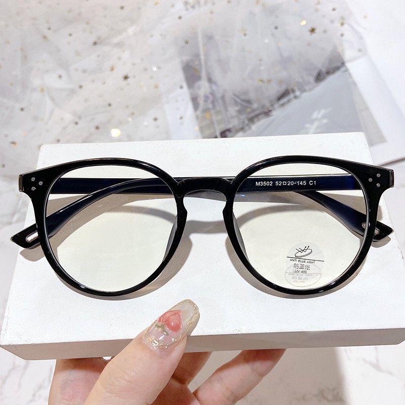 Mắt Kính Gọng Tròn Chống Ánh Sáng Xanh Thời Trang Cổ Điển Cho Nam Và Nữjz3502