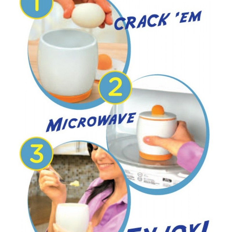 Nồi gốm  hấp trứng trong lò vi sóng