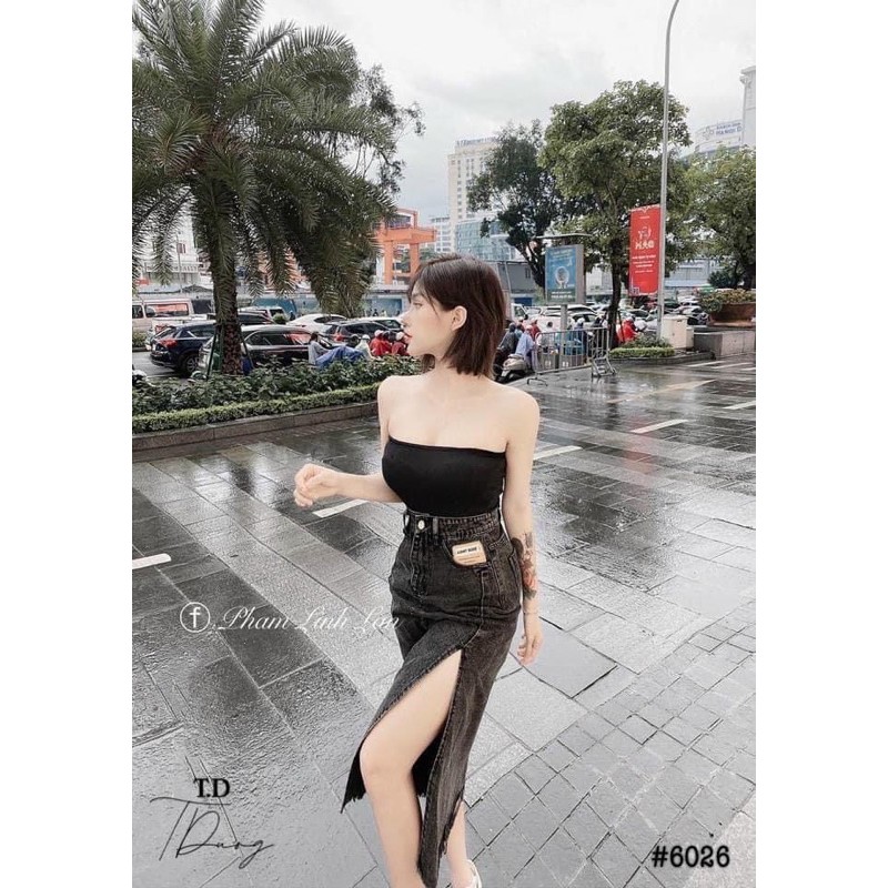 CHÂN VÁY BÒ MÁC DA DÁNG DÀI XẺ TÀ | BigBuy360 - bigbuy360.vn