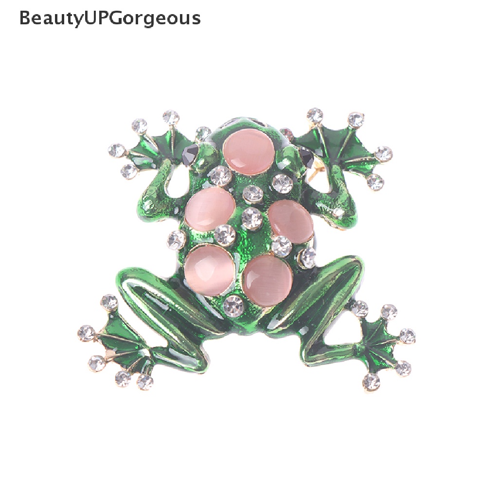 Ghim Cài Áo Hình Chú Ếch Và Chim Đính Đá Dễ Thương